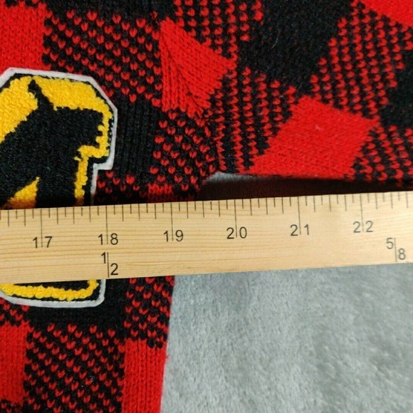 Disney Forever 21 Sweater Womens Small‎ Mickey Mouse Buffalo Plaid Cardigan - Picture 7 of 8